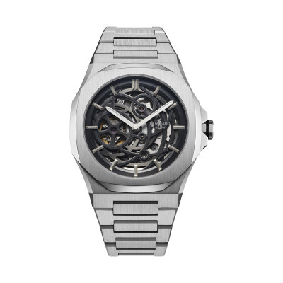D1 Milano D1-SKBJ10 – Skeleton Automatic Silver Bracelet